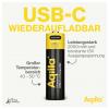 Aqiila AA USB-C® akumulátor, Li-Ion, 2000 mAh, 1.5 V, 4 ks