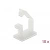 Delock příchytné klipsy kabelu Nylon bílá (š x v) 16 mm x 12 mm 10 ks 60250
