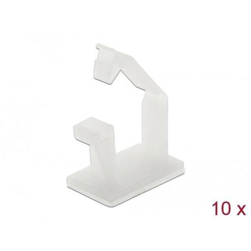 Delock příchytné klipsy kabelu Nylon bílá (š x v) 16 mm x 12 mm 10 ks 60250