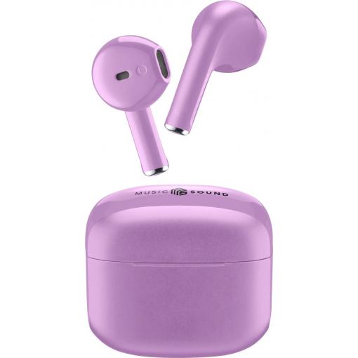 Cellularline Headset do uší (In Ear) Bluetooth®, Bez kabelu fialová Nabíjecí pouzdro