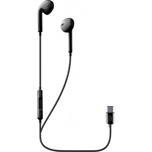 Cellularline Headset do uší (In Ear) kabelová stereo černá Redukce šumu mikrofonu regulace hlasitosti mobil