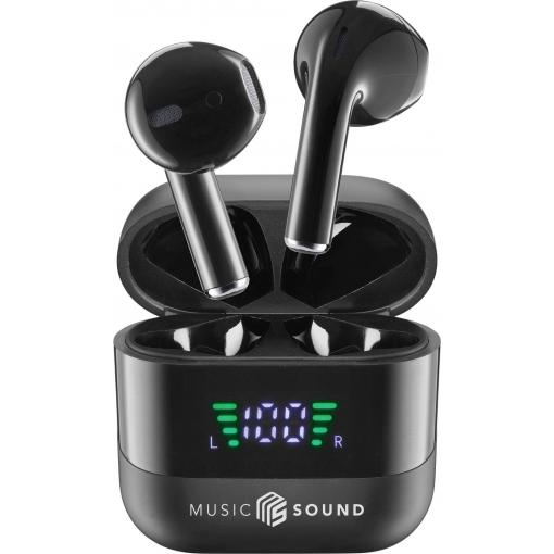 Cellularline Headset do uší (In Ear) Bluetooth®, Bez kabelu černá Nabíjecí pouzdro, Indikátor nabití, regulace hlasitosti