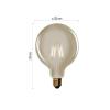 Žárovka LED E27 4,5W G125 bílá teplá EMOS Z58032 Vintage
