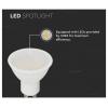 V-TAC 21202-6 SMD LED Energetická třída (EEK2021) F (A - G) GU10 4.5 W = 35 W denní bílá (Ø x v) 50 mm x 80 mm nestmívatelné 1 ks