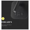 V-TAC VT-80068-B 240036 lampička na noční stolek LED LED 8 W teplá bílá Energetická třída (EEK2021): F (A - G) Just Black