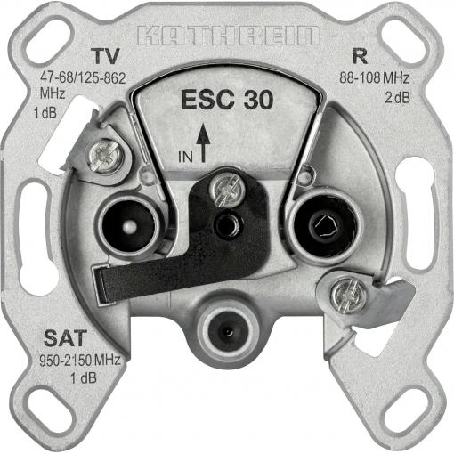 Kathrein ESC 30 anténní zásuvka upevnění pomocí šroubů krabice pro jednu přípojku