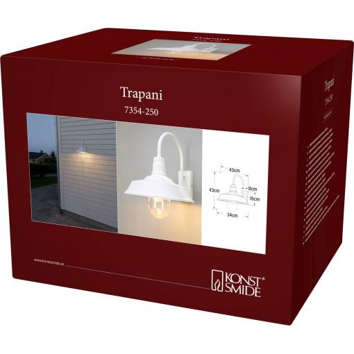 Konstsmide Trapani 7354-250 venkovní nástěnné osvětlení E27 20 W bílá