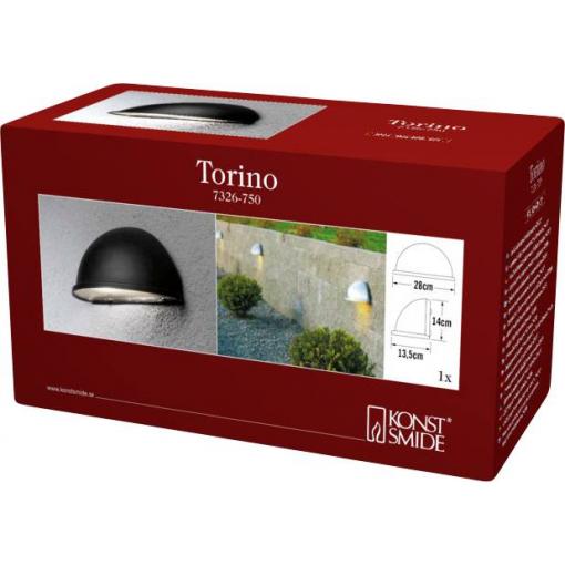 Konstsmide Torino 7326-750 venkovní nástěnné osvětlení E27 40 W černá