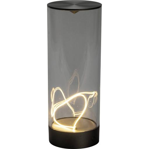 Konstsmide 7846-370 Edison S Akumulátorová stolní LED lampa teplá bílá tmavě zelená