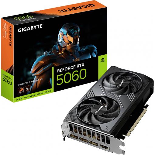 Gigabyte grafická karta Nvidia GeForce RTX 5060 GeForce RTX 5060 8 GB GDDR7 RAM PCI-Express, HDMI™, DisplayPort