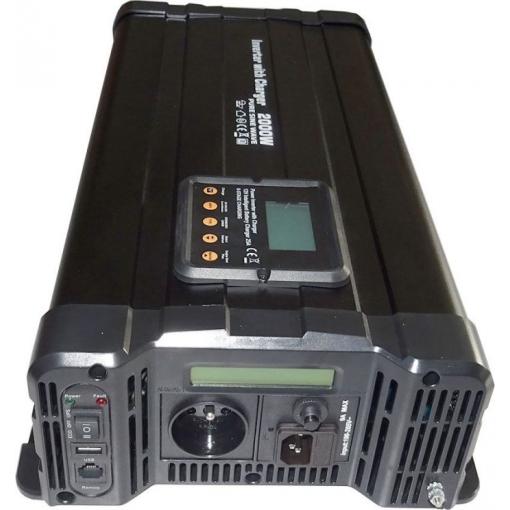 Měnič napětí NFS2000D, 12 V/230 V, 2000 W, čistá sinusovka, UPS + nabíječka