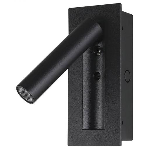 V-TAC VT-88061-B 239996 lampička na noční stolek LED LED 2 W teplá bílá Energetická třída (EEK2021): G (A - G) Just Black