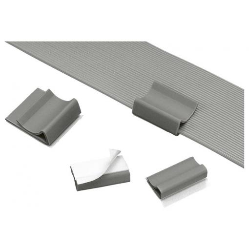 Panduit Flat Cable Mount držák kabelu Lepení FCC-A-C8 s akrylátovým lepidlem, pro plochý kabel šedá 1 ks
