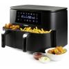 DOMO AIRFRYER DOUBLE FRY ZONE 3 + 6 L fritéza, 9 l, 2850 W, 2 grilovací zóny, černá
