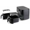DOMO AIRFRYER DOUBLE FRY ZONE 3 + 6 L fritéza, 9 l, 2850 W, 2 grilovací zóny, černá
