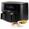 DOMO AIRFRYER DOUBLE FRY ZONE 3 + 6 L fritéza, 9 l, 2850 W, 2 grilovací zóny, černá