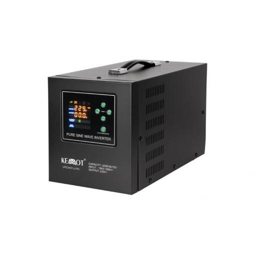 Zdroj záložní KEMOT PROsinus-2000 12V 230V 2000VA 1200W Black URZ3407-LFP4
