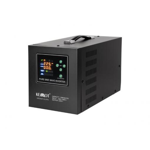 Zdroj záložní KEMOT PROsinus-1500-LFP4 12V 230V 1500VA 1050W Black URZ3427-12-LFP4