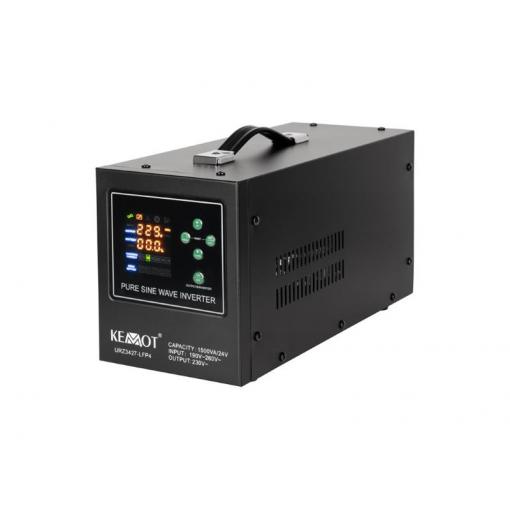 Zdroj záložní KEMOT PROsinus-1500/24-LFP4 24V 230V 1500VA 1050W Black URZ3427-LFP4