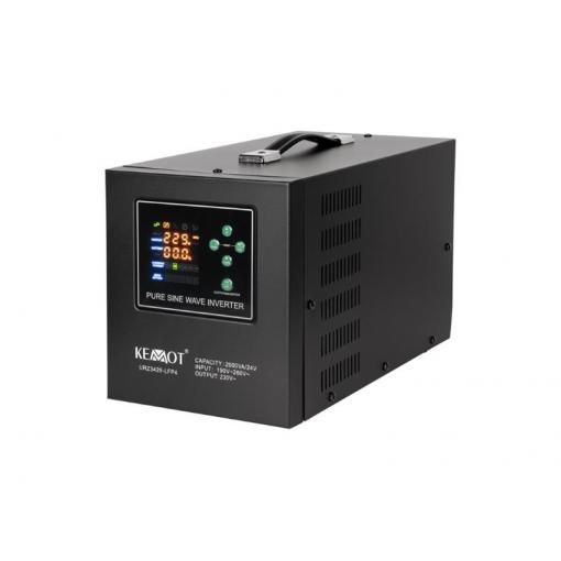 Zdroj záložní KEMOT PROsinus-2600/24-LFP4 24V 230V 2600VA 1800W Black URZ3429-LFP4