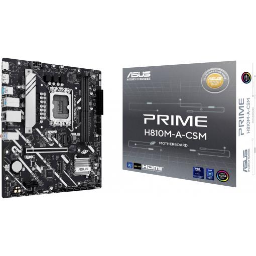 Asus PRIME H810M-A-CSM Základní deska Socket (PC) Intel® 1851 Tvarový faktor Micro-ATX Čipová sada základní desky Intel® H810