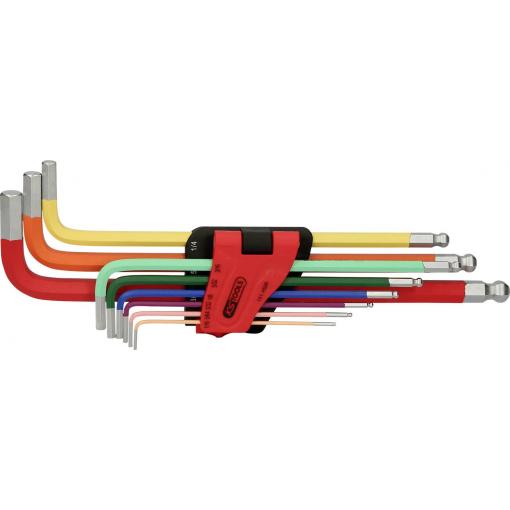KS Tools 151.4520 inbus sada klíčů 1/16 palec, 5/64 palec, 3/32 palec, 1/8 palec, 5/32 palec, 3/16 palec, 1/4 palec, 5/16 palec, 3/8 palec 9dílná