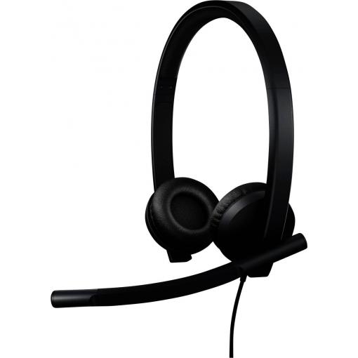 Logitech H570e Headset otevřená (On Ear) kabelová černá Hi-Fi