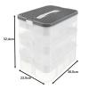 Úložný box Kruzzel 22 l, 3 patra, průhledný