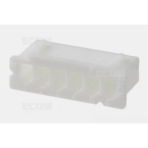 Zásuvka konektoru TER1069, 1×06, rozteč 2,5 mm, bílá
