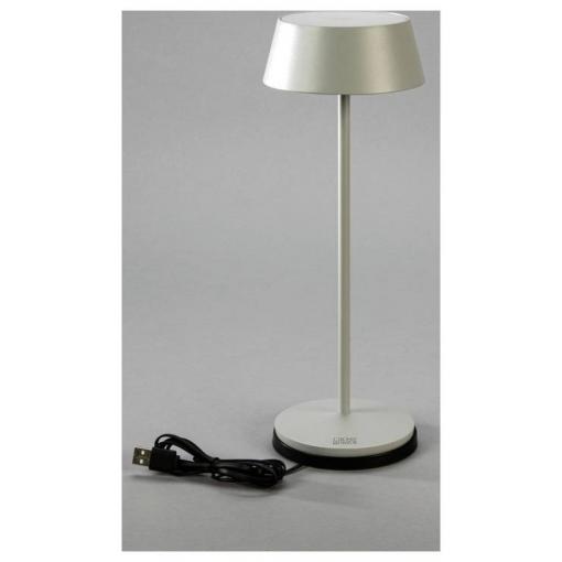 Konstsmide 7839-300 Menton Akumulátorová stolní LED lampa šedá