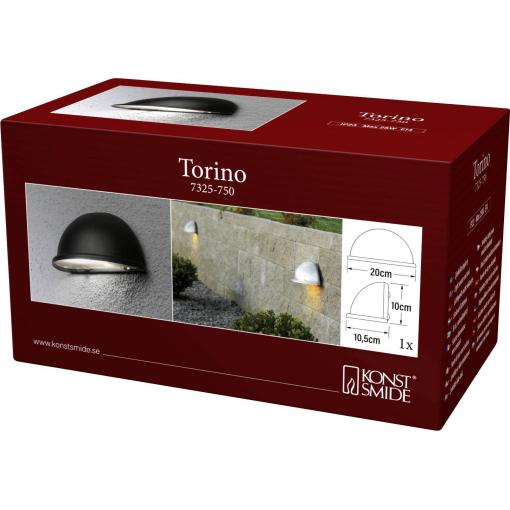Konstsmide Torino 7325-750 venkovní nástěnné osvětlení E14 25 W černá