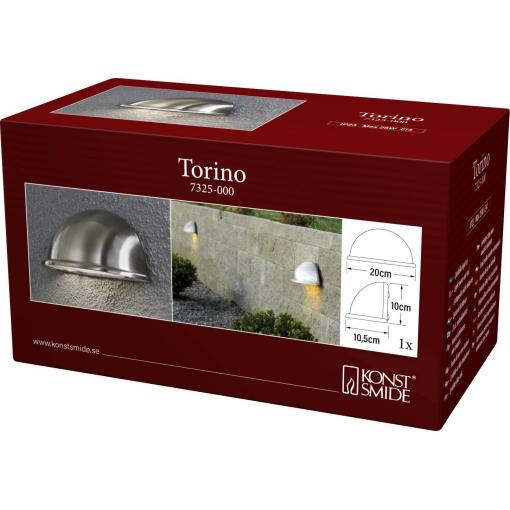 Konstsmide Torino 7325-000 venkovní nástěnné osvětlení E14 25 W nerezová ocel