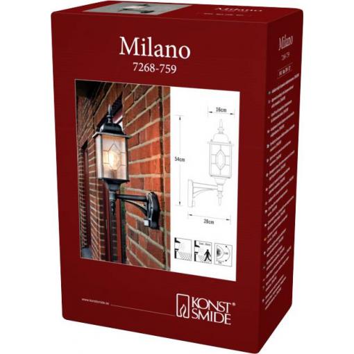 Konstsmide Milano 7268-759 venkovní nástěnné osvětlení E27 75 W černá