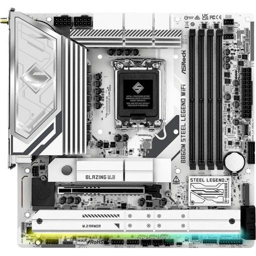 ASRock B860M Steel Legend WiFi Základní deska Socket (PC) Intel® 1851 Tvarový faktor Micro-ATX