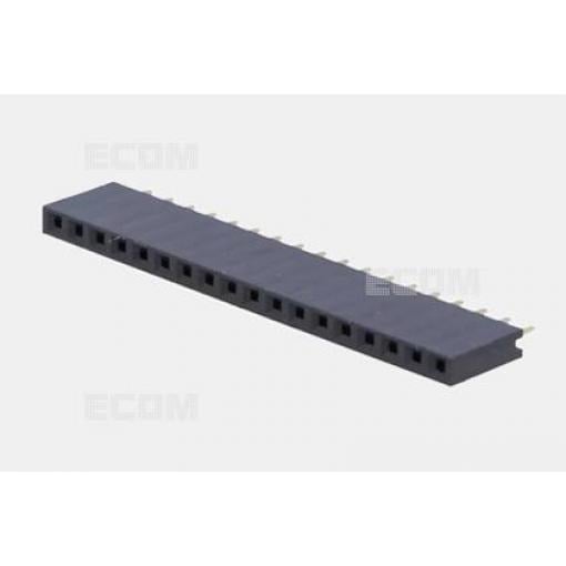 Dutinková lišta DS1023-1X18S21, 1řadá × 18, 180°, rozteč 2,54 mm