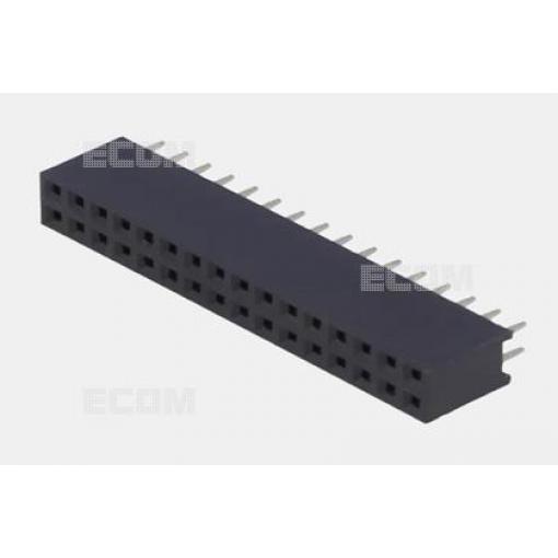 Dutinková lišta DS1023-2X16S21, 2×16 pinů, 2,54 mm, 180°