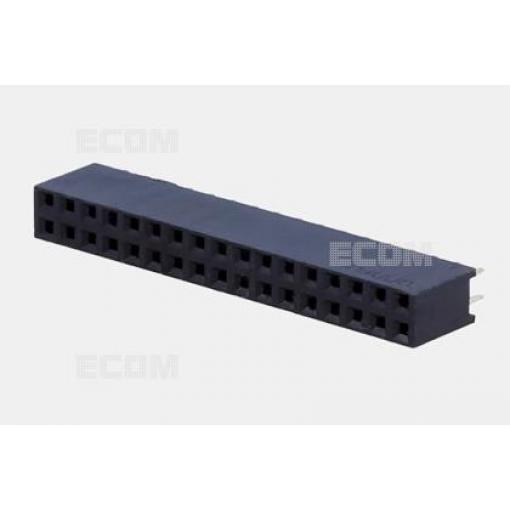 Dutinková lišta DS1023-2X17S21, 2×17 kontaktů, 2,54 mm, Ni+Au