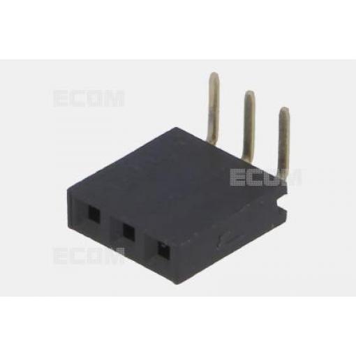 Dutinková lišta DS1024-1X3R2, 1řadá × 3, rozteč 2,54 mm, 90°