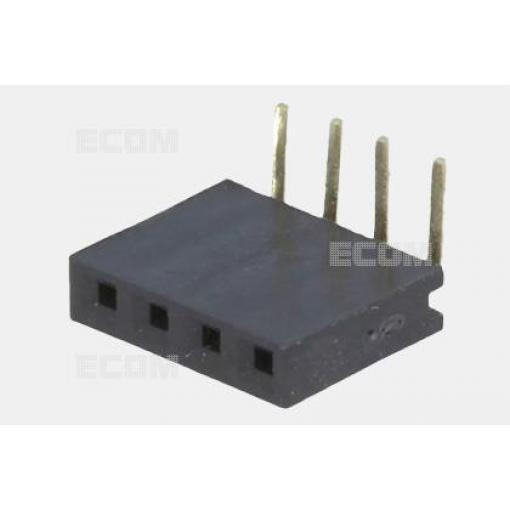Dutinková lišta DS1024-1X4R2, 1řadá × 4, rozteč 2,54 mm
