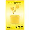 Cellularline Headset do uší (In Ear) Bluetooth®, Bez kabelu žlutá Nabíjecí pouzdro