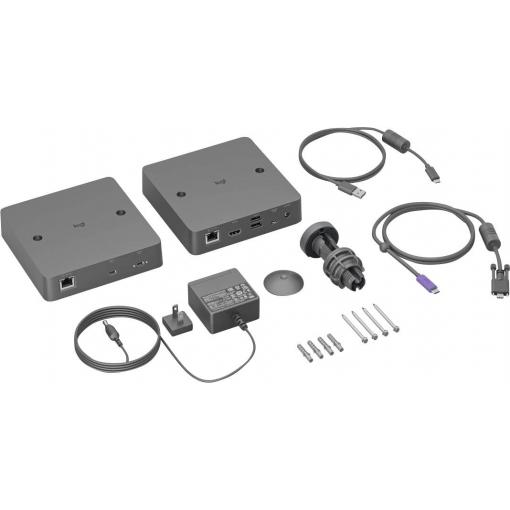 Logitech Extend Konferenční systém USB-C®, Gigabit LAN (1 Gbit/s) , HDMI™, USB 2.0, microUSB černá