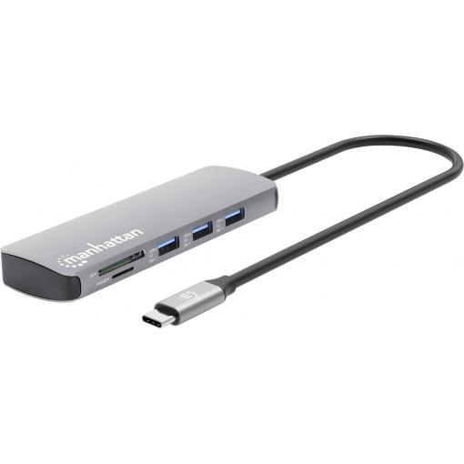 Manhattan dokovací stanice pro notebook Manhattan - Dockingstation - USB-C 3.2 Gen 1 integrovaná čtečka karet, napájení USB-C®
