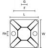 HellermannTyton MAGMB3-PA66/NDFEBR5-BK (25) úchytka 151-04462 černá 25 ks