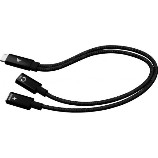 i-tec USB 2.0 adaptér [1x USB-C® zástrčka - 1x USB-C® zásuvka, USB-C® zásuvka (nabíjení)] C31DUALSPLITTERCBLPD 0.3 m