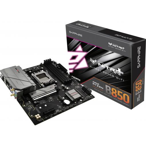Sapphire 52123-01-40G Základní deska Socket (PC) AMD AM5 Tvarový faktor Micro-ATX Čipová sada základní desky AMD® B850