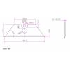 TOOLCRAFT TO-10312167 50 KS TRAPEZKLINGE 61 MM S OTVOREM SK5 50 ks