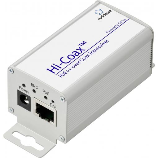 Renkforce RF-6861944 PoE++ over Coax Transceiver koaxiální dosah (max.): 300 m 1 ks 100 MBit/s s funkcí PoE
