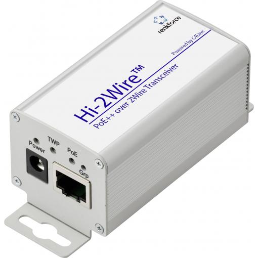 Renkforce RF-6861940 adaptér síťového rozšíření 2vodičový dvoulinkový dosah (max.): 300 m 1 ks 100 MBit/s s funkcí PoE