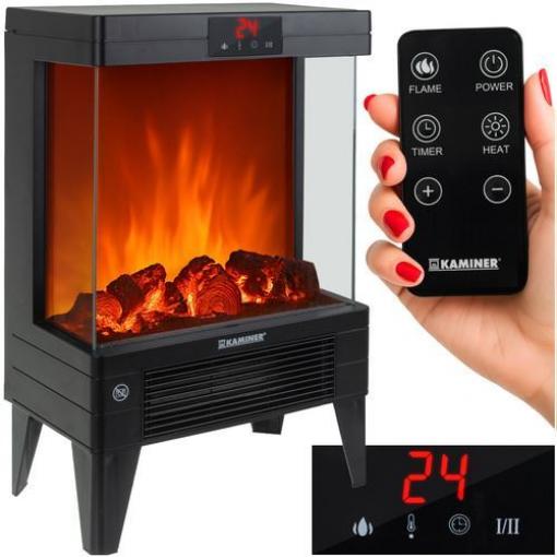 Elektrické krbová kamna KAMINER, 2000 W, s dálkovým ovládáním