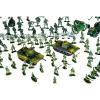 Vojenská základna figurky na hraní 300 ks, měřítko 1:40–1:38